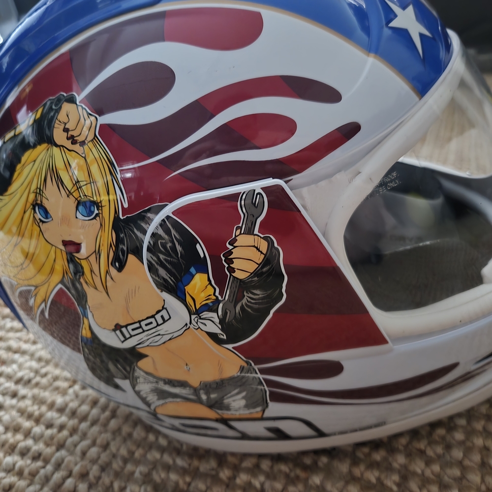 Icon Alliance GT DC18 Glory Full Face Helmet Anime XS(53-54) RARE